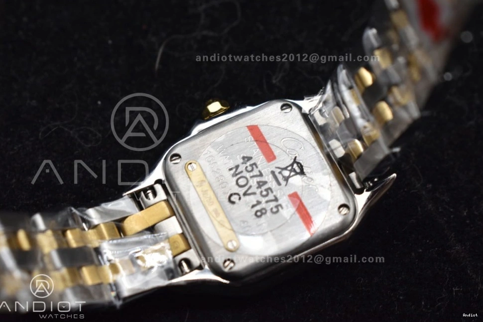 Panthère 22mm White BVF on SS Best Edition YG Dial Quartz 1:1 SS YG Bracelet Ronda 1119